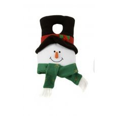 Χριστουγεννιάτικο Λούτρινο Διακοσμητικό Πόρτας Χιονάνθρωπος (26cm)